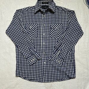 Beverly Hills Polo Club Navy and White Checkered Shirt